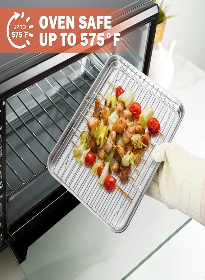 Homikit Stainless Steel Cooling Racks Set of 2, 11.6”*9.1” Heavy Duty Wire Baking Rack for Cooking Roasting Grilling Bacon Cake Cookies, Non Toxic & Rust Free - Image 4