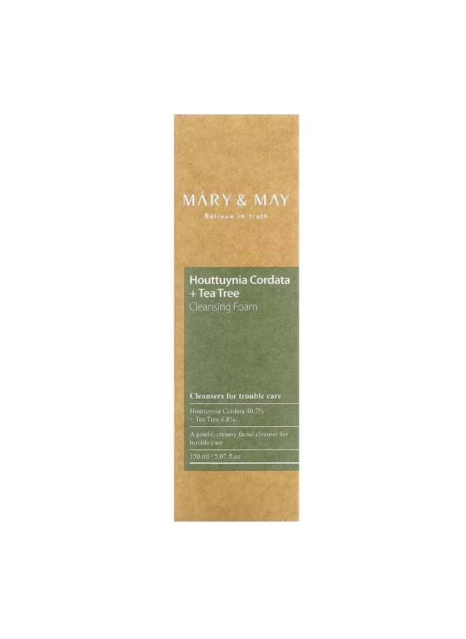 MARY & MAY Houttuynia Cordata  Tea Tree Cleansing Foam 5.07 fl oz 150 ml  - Image 2