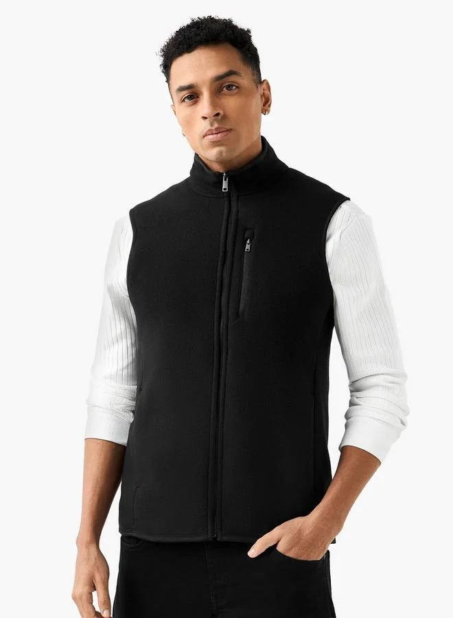 سبلاش فيڤ Men Regular Fit High Neck Sleeveless Jacket