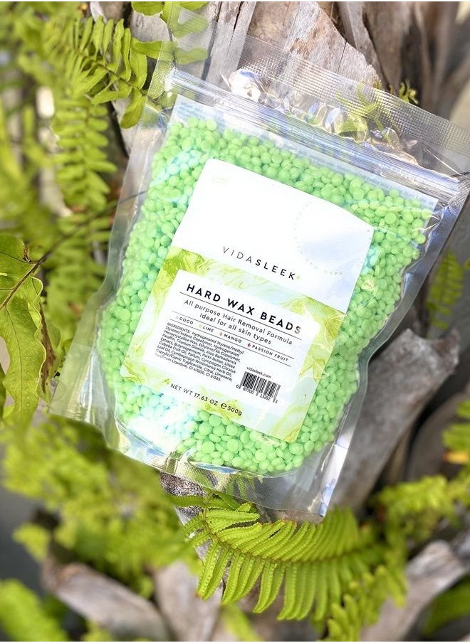 VidaSleek Hard Wax Beads - All Purpose Hair Removal Wax - No Strips Needed - Lime Scent - 17.63 oz  - Image 2