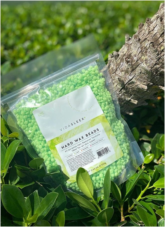 VidaSleek Hard Wax Beads - All Purpose Hair Removal Wax - No Strips Needed - Lime Scent - 17.63 oz  - Image 3