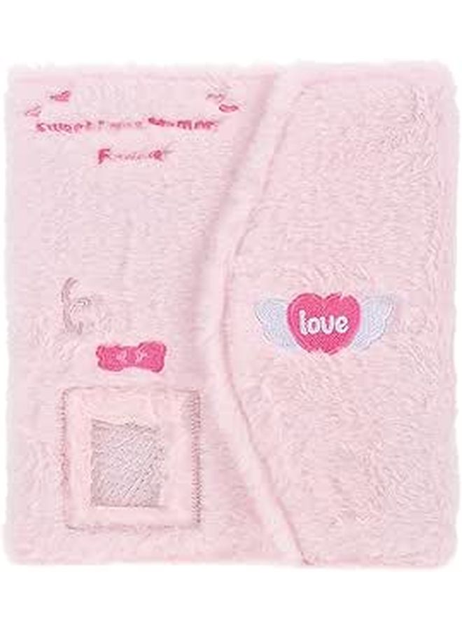 Pink Plush Memory Album 3 Inch Scrapbook with Photocard Binder and Page Sleeves for Travel - Image 1