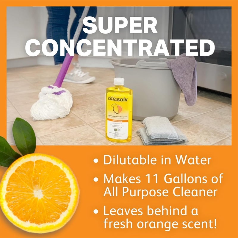 Citra Solv Concentrated Cleaner & Degreaser, Valencia Orange, 16 fl. oz. - Image 2