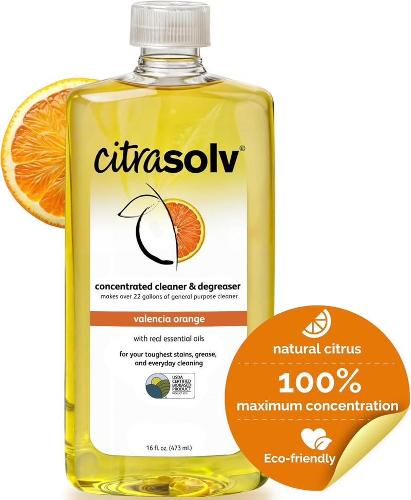 Citra Solv Concentrated Cleaner & Degreaser, Valencia Orange, 16 fl. oz. - Image 1
