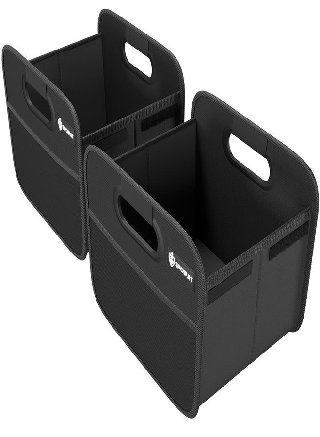 Sposuit Trunk Organizer for Car - 75L Collapsible Split Trunk Storage with Reinforced Handles, SUV Trunk Organizers for Grocery Cargo(Black, 2Pack) - Image 1