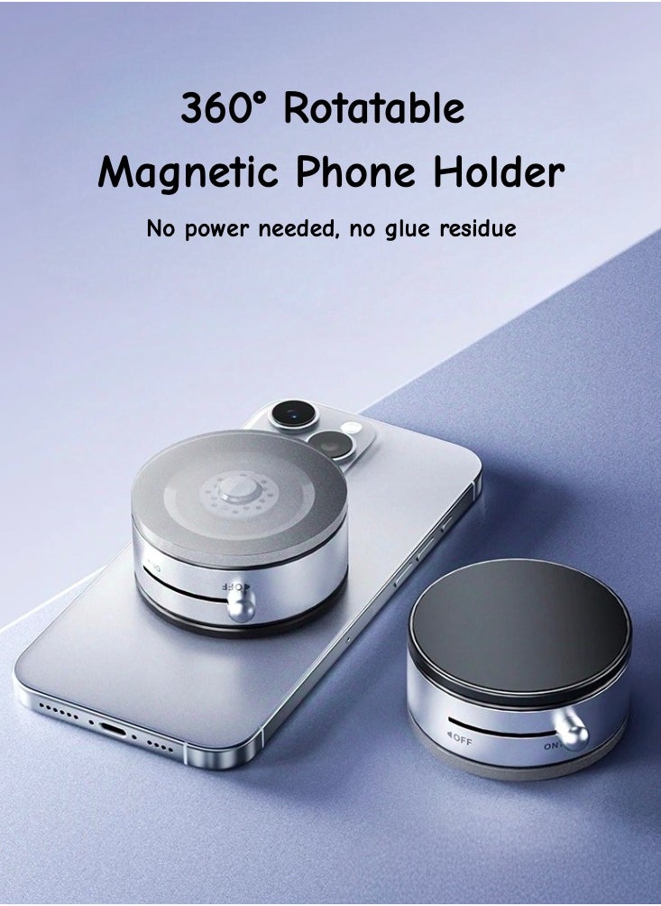 DC-ITECH Suction Cup Phone Mount, Magnetic Phone Holder for Car, 360°Adjustable Vacuum Suction Phone Mount for Gym/Mirror/Smooth Surface, Compatible with iPhone and All Smartphones  - Image 1