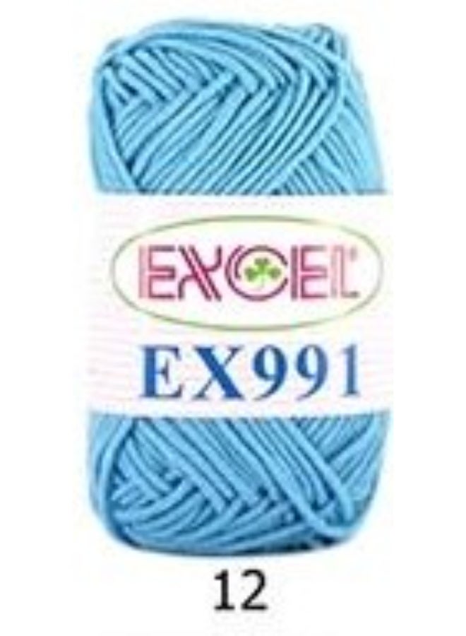 Excel EX991 Crochet Yarn Blue 12 - Image 1