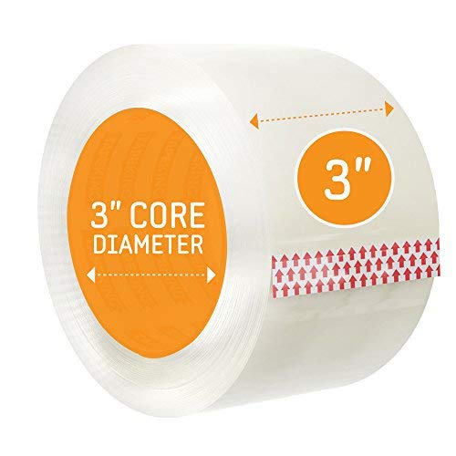 Tape King شريط كينغ الشفاف للتغليف بعرض 3 إنش (سمك 2.7 مل) - 60 ياردة لكل لفة إعادة تعبئة (عبوة من 6 لفات) - شريط لاصق قوي للتغليف الصناعي للحركة، التعبئة، الشحن، المكتب والتخزين - Image 3