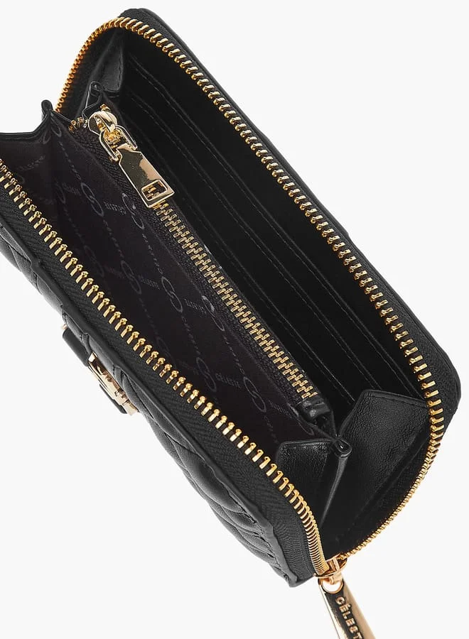 Celeste Womens Quilted Wallet With Zip Closure