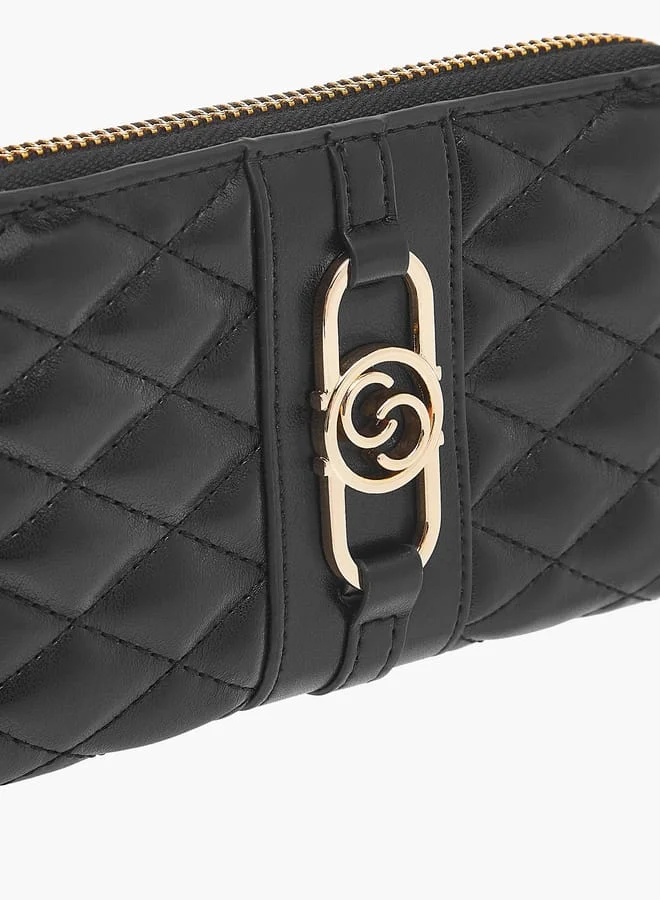 Celeste Womens Quilted Wallet With Zip Closure