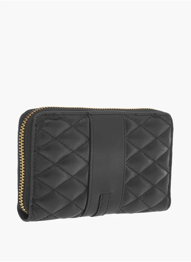 Celeste Womens Quilted Wallet With Zip Closure