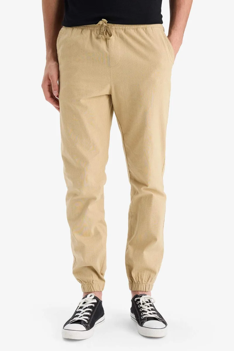 Defacto  Linen Look Cotton Cargo Jogger Pants for Men | Best Price UAE