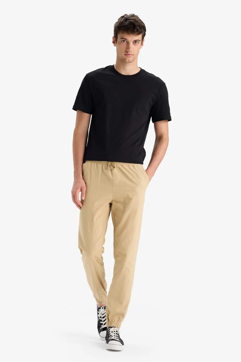 DeFacto Linen Look Cotton Cargo Jogger Pants