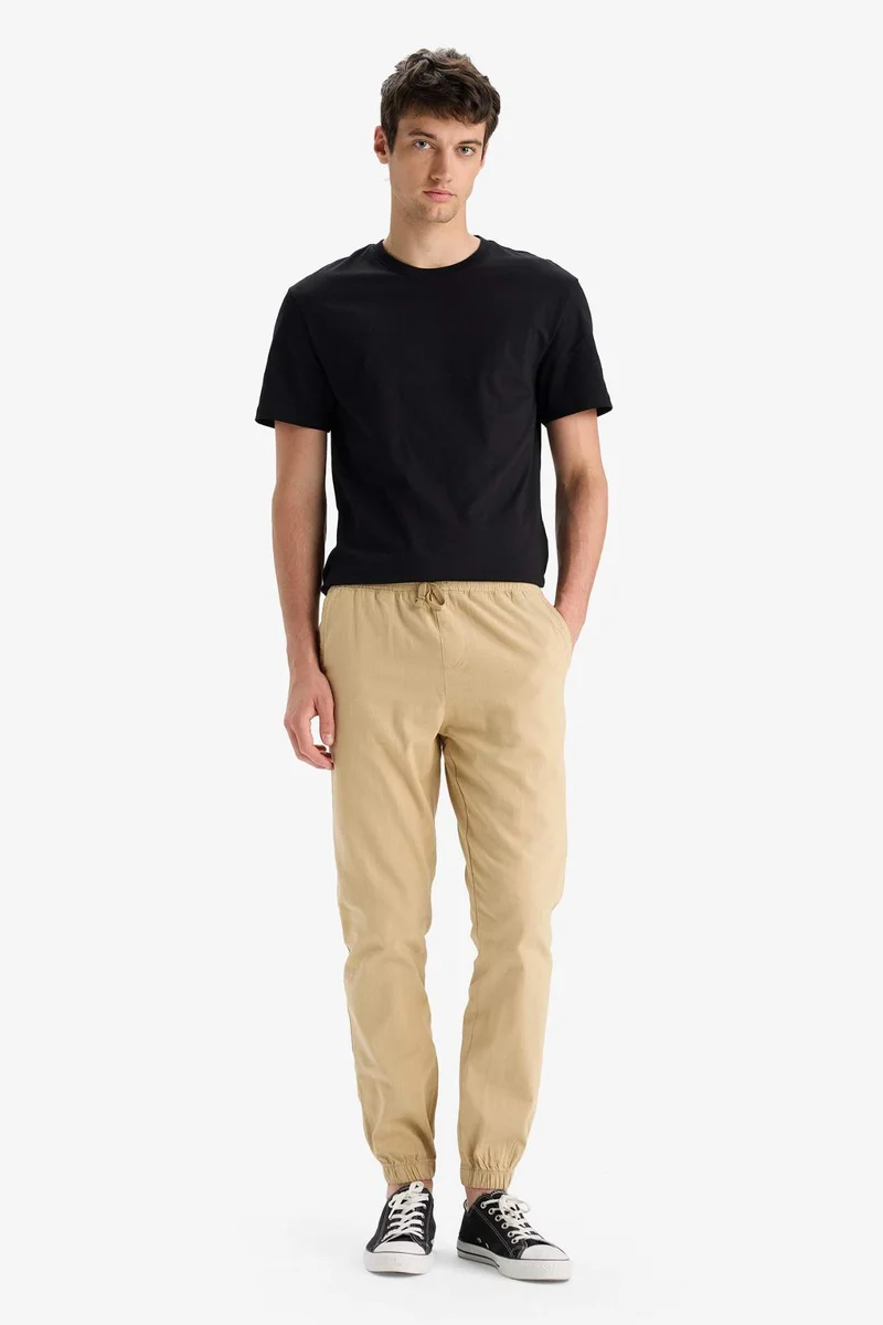 DeFacto Linen Look Cotton Cargo Jogger Pants