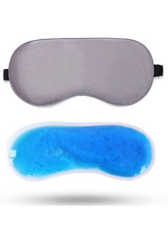 Generic Silk Sleep Mask with Cold Gel Ice Pack for Relieving Eye Fatigue, Cooling Eye Mask for Sleeping and Traveling  - Image 1