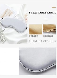 Generic Silk Sleep Mask with Cold Gel Ice Pack for Relieving Eye Fatigue, Cooling Eye Mask for Sleeping and Traveling  - Image 2