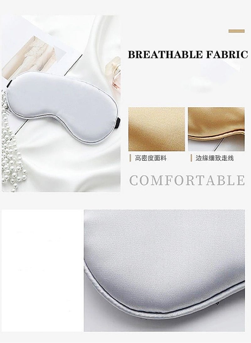 Generic Silk Sleep Mask with Cold Gel Ice Pack for Relieving Eye Fatigue, Cooling Eye Mask for Sleeping and Traveling  - Image 2