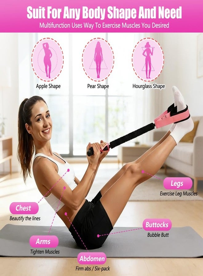 Jaxbo Upgrade 75 LB Pedal Resistance Band with Handle, Multifunction Tension Rope with Thickened Latex Tubes and Soft Foam Fabric Foot Pedal,Puller Resistance Band for Abdomen, Waist, Arm, Core/ABS, Leg - Image 5