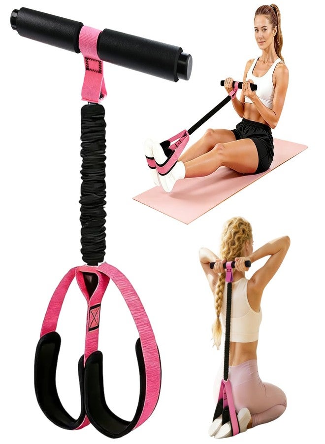 Jaxbo Upgrade 75 LB Pedal Resistance Band with Handle, Multifunction Tension Rope with Thickened Latex Tubes and Soft Foam Fabric Foot Pedal,Puller Resistance Band for Abdomen, Waist, Arm, Core/ABS, Leg - Image 1