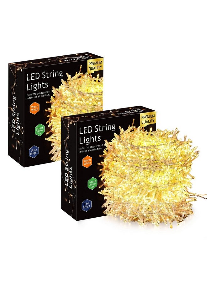 Gesto Warm White Led Serial String Lights - Waterproof Copper Wire Golden Lights for Home Decoration | Yellow Light for Diwali Decoration,Lights for Balcony Outdoor,Christmas - (19 Meter | Pack of 2) - Image 1