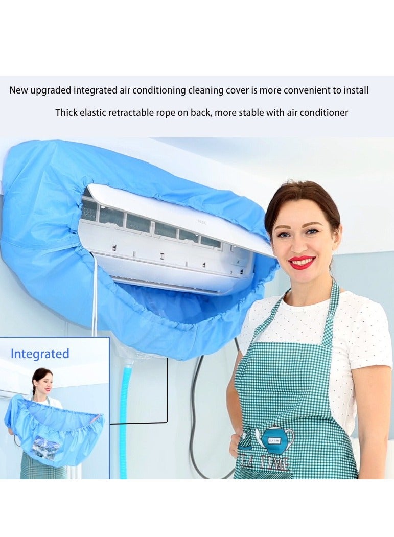 Air Conditioning Cleaning Waterproof Cover with Drain Outlet, Large Size 3P Wall Mounted AC Dust Protector  - Image 1