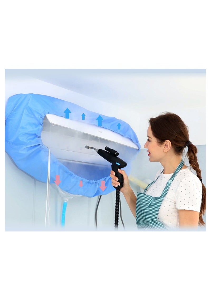 Air Conditioning Cleaning Waterproof Cover with Drain Outlet, Large Size 3P Wall Mounted AC Dust Protector  - Image 5