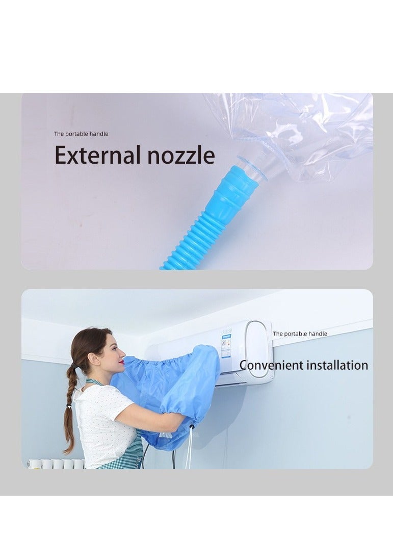 Air Conditioning Cleaning Waterproof Cover with Drain Outlet, Large Size 3P Wall Mounted AC Dust Protector  - Image 4
