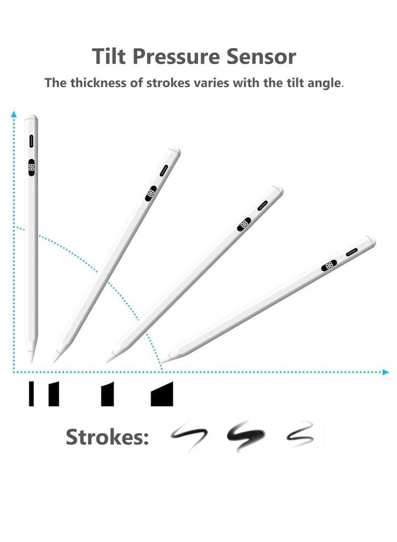ELTRAZONE iPad Stylus Pen with Magnetic Wireless Charging, Palm Rejection, Tilt Sensitivity – Compatible with iPad Air 4/5, iPad Pro 11 inch (3/4/5/6), iPad Pro 12.9 inch (3/4/5/6), iPad Mini 6 – Ideal for Artists, Designers, Note-Takers, and Professionals - Image 4