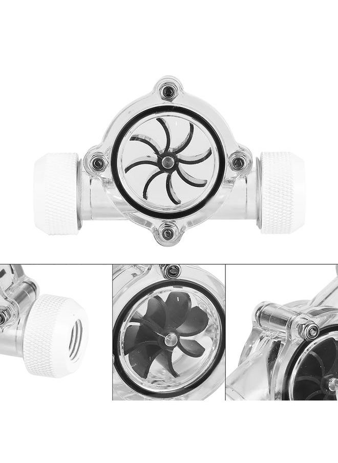 Thoraya G1/4" Thread Port Female to Female Flow Meter Indicator for PC Water Cooling 8 Impellers(White)  - Image 4