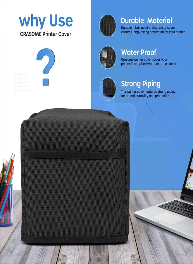 Crasome Dust & Water Proof Printer Cover for Epson EcoTank L3252 / L3250 / L3211 / L3260 / L3210 (Black) - Image 5