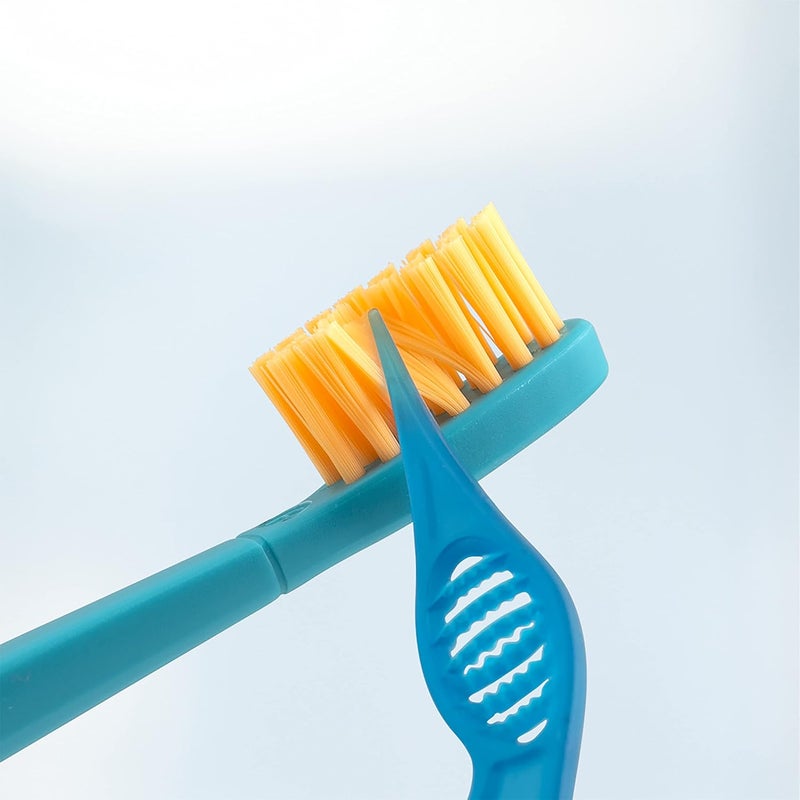 Flipper Fun Twigo BPA Free Extra Soft Toothbrush for Kids,Twin Pack,Oral Care Soft Bristles, Safe Toothbrushing,Made in Malaysia – Orange & Blue,3Y+ - Image 3