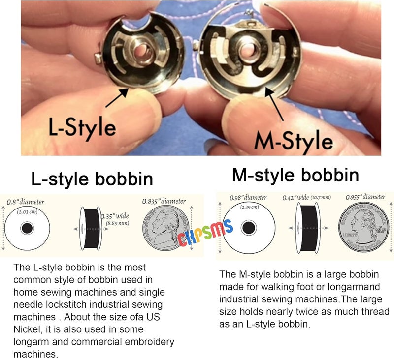 ckpsms Brand -Bobbin Case Springs (No-Back-Lash) Work for M Style Bobbin case with Diameter 1"(25.4mm) Compatible with/Replacement for JUKI Brand Singer Brand Walking Foot Type Sewing Machine(20PCS) - Image 4