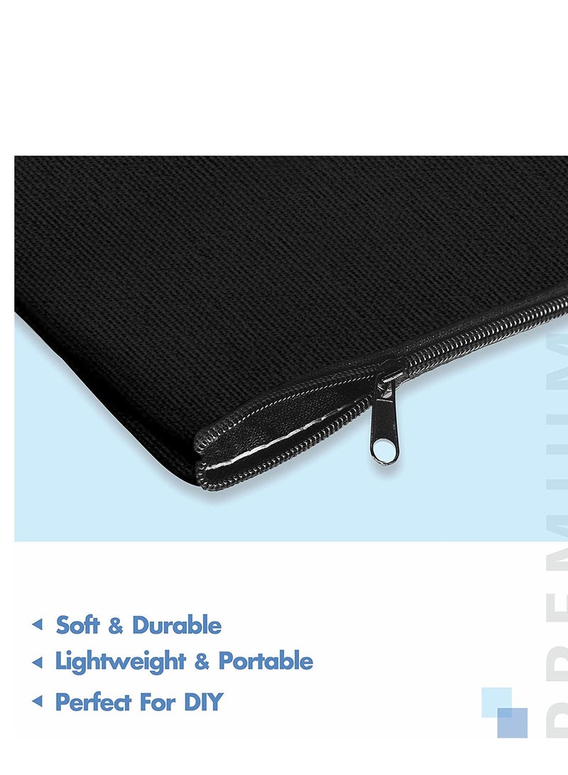 حقائب مستحضرات التجميل من القماش، حقائب بسحاب يدوية الصنع، حقائب مكياج فارغة، حقائب متعددة الوظائف، حافظة أقلام رصاص لمستحضرات التجميل، حقيبة سفر ثابتة، 10 قطع - Image 5