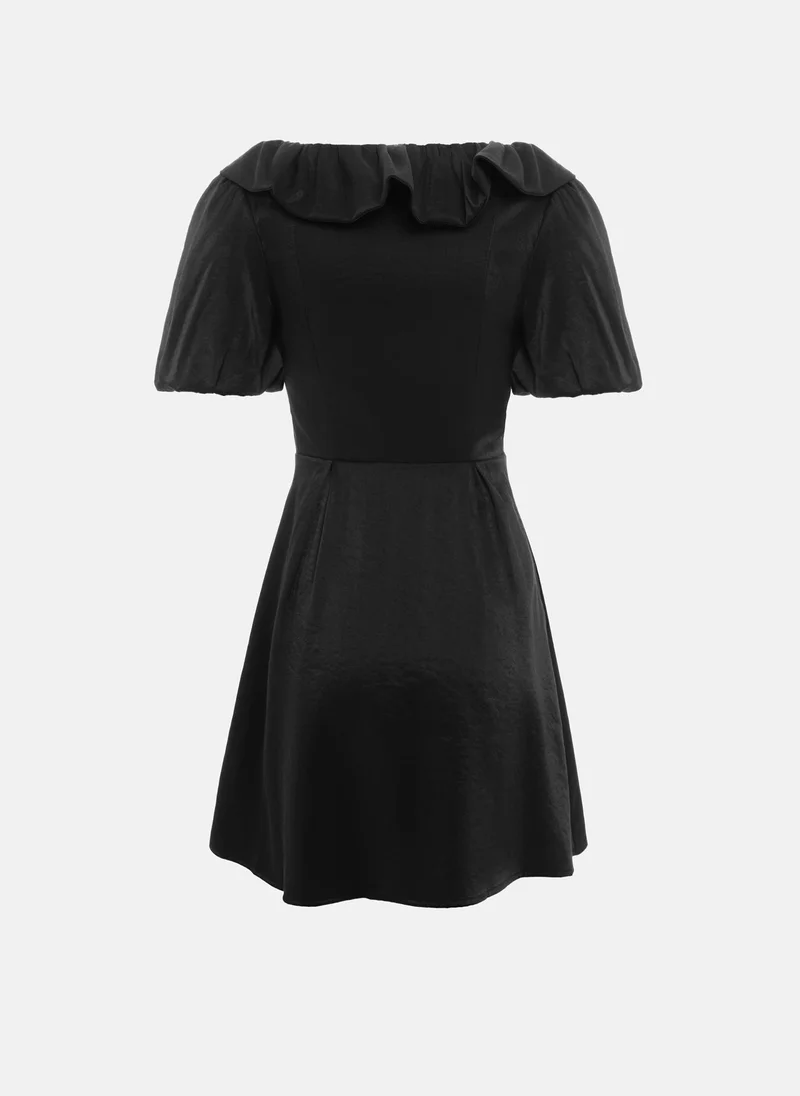 Lichi  Shiny mini dress with lace-up waistline for Women | Best Price UAE