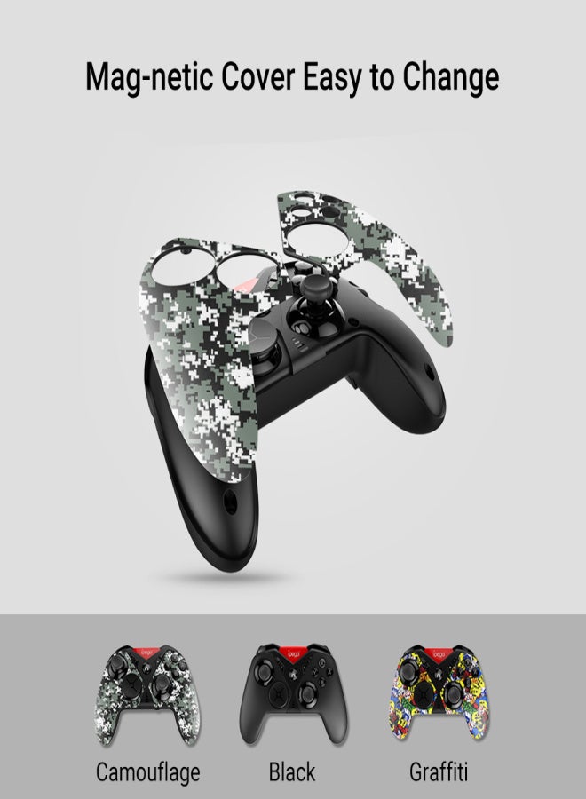 أبيجا وحدة تحكم ألعاب بلوتوث PG-SW001، تدعم تقنية بلوتوث 3.0، بطارية 650 مللي أمبير، أزرار قابلة للتبديل والبرمجة، جيروسكوب سداسي المحاور، وظيفة اهتزاز، وحدة تحكم ألعاب سلكية/لاسلكية مع كابل USB من النوع C، متوافقة مع أجهزة نينتندو سويتش/أجهزة أندرويد/أجهزة الكمبيوتر التي تعمل بنظام ويندوز - Image 2