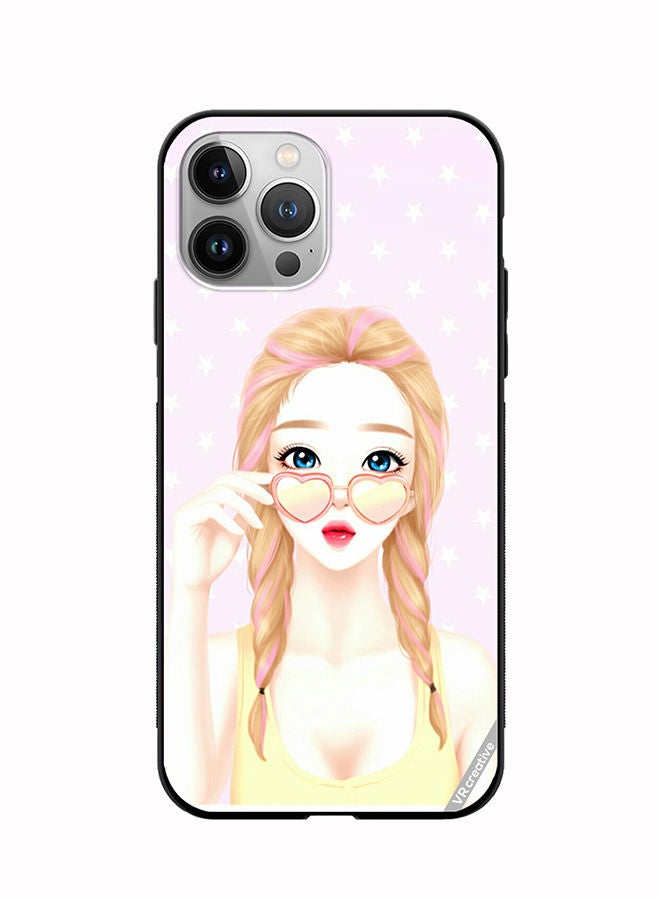 VR CREATIVE Protective Case Cover For Apple iPhone 12 Pro Heart Sunglass Girl Design Multicolour - Image 1