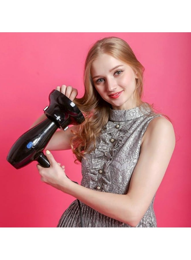 ناشر شعر عالمي قابل للتكيف لمجففات الشعر مع 1.4 بوصة إلى 1.96 بوصة ، للشعر المجعد أو المتموج ، تصميم خفيف الوزن قابل للطي للسفر - أسود - Image 3