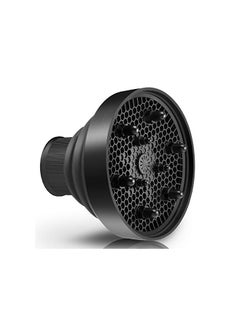Generic Universal Hair Diffuser Adaptable for Blow Dryers with 1.4-Inch to 1.96-Inch,for Curly or Wavy Hair, Lightweight Foldable Portable Travel Folding Design - Black  - Image 2