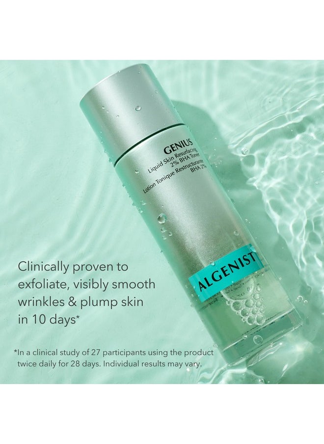 Algenist Algenist Genius Liquid Skin Resurfacing 2% BHA Toner - Facial Exfoliator for Fine Lines and Wrinkles - Collagen for Skin & Pore Refining Toner (100ml)  - Image 3