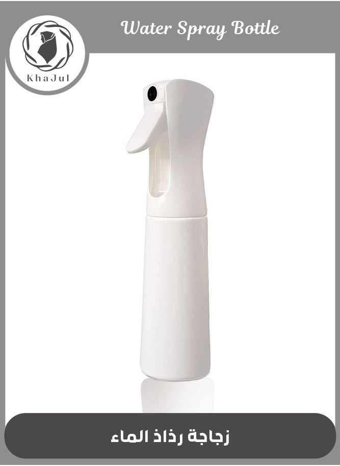 KHAJUL Water Spray Bottle for Hair 10oz, Large Ultra Fine Continuous for Hairstyling, Skin Care, Cleaning, Plants and Misting, White  - Image 1