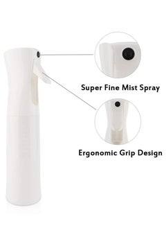 KHAJUL Water Spray Bottle for Hair 10oz, Large Ultra Fine Continuous for Hairstyling, Skin Care, Cleaning, Plants and Misting, White  - Image 3