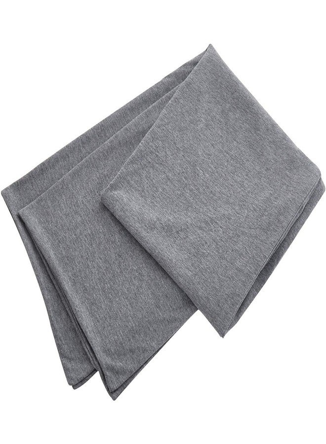 Oubonun 100% Jersey Cotton Body Pillow Cover with Zipper - Luxury Soft Removable Pillow Case - Long Fuzzy - Knitted (Grey, 21"X54") - Image 1