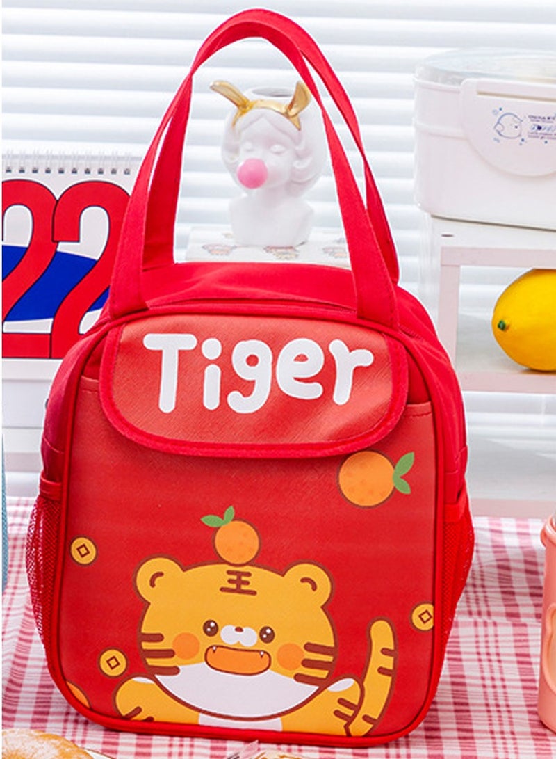 جوي شيك حقيبة غداء حرارية كبيرة الحجم من الكرتون مزودة بسحّاب وغطاء مقاوم للتسرب ومنظم صندوق الغداء للمدرسة والسفر والنزهات الخارجية - Image 2