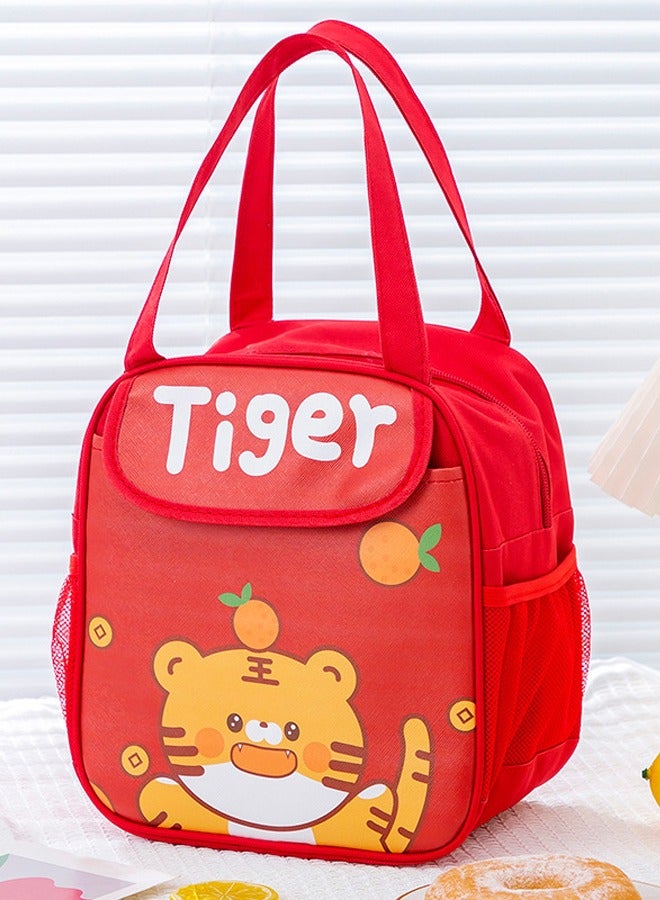 جوي شيك حقيبة غداء حرارية كبيرة الحجم من الكرتون مزودة بسحّاب وغطاء مقاوم للتسرب ومنظم صندوق الغداء للمدرسة والسفر والنزهات الخارجية - Image 1