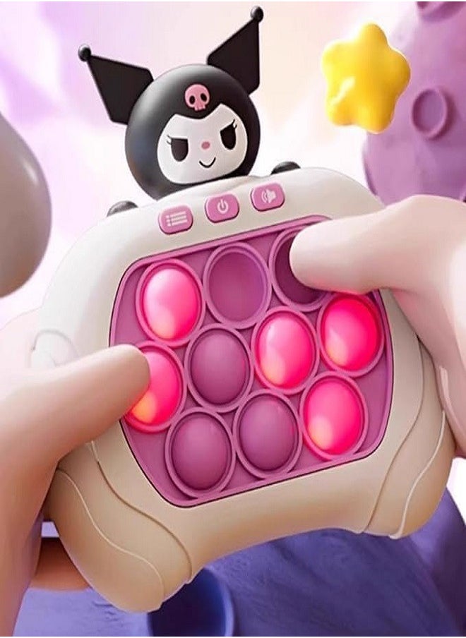 Quick Push Bubble Game for Children and Adults, Mini Push Game Quick Hand Push Game, Stress Relief Popular Fidget Games (Kuromi)