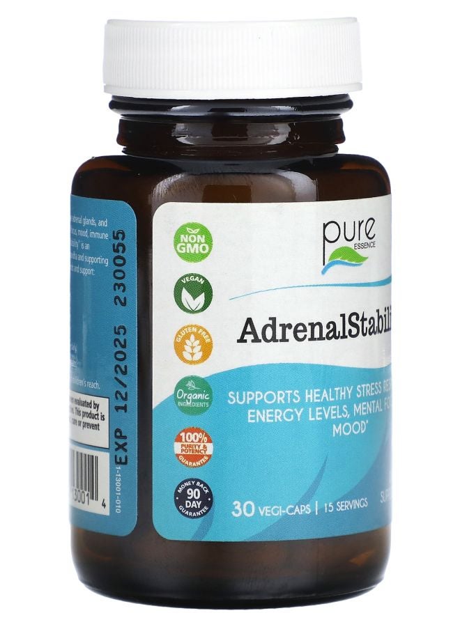 Pure Essence Adrenal Stability  30 Vegi-Caps - Image 2