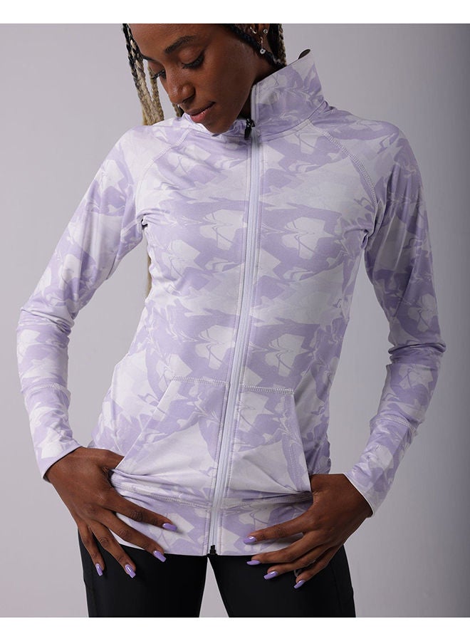 Magma Purple Marble Track Top  - Image 3