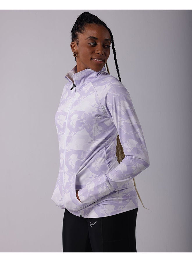 Magma Purple Marble Track Top  - Image 1