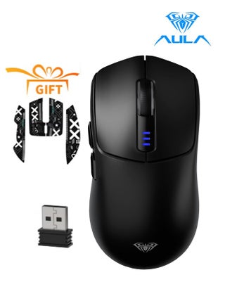 SC580 Tri-Mode Gaming Mouse, 2.4G/BT5.0/USB-C Lightweight Gaming Mouse, 12000 DPI Rechargeable Wireless Mouse with 6 Programmable Buttons, Ergonomic Computer Mouse for Laptop/PC/Mac/Tablet,Black - pzsku/Z8B41D11D0EC622BF5B48Z/45/1747972106/ebf2a242-d265-4ec2-a0dd-84b775c67ee4