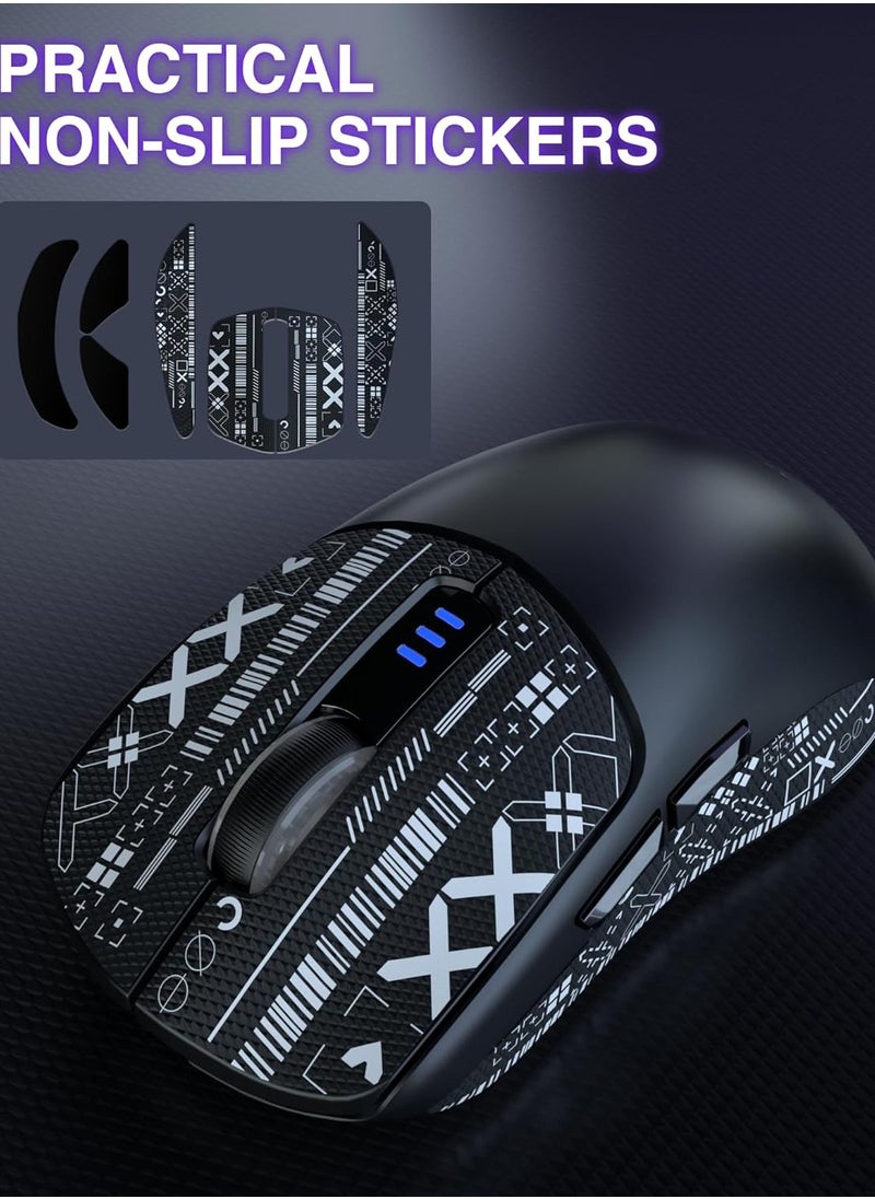 SC580 Tri-Mode Gaming Mouse, 2.4G/BT5.0/USB-C Lightweight Gaming Mouse, 12000 DPI Rechargeable Wireless Mouse with 6 Programmable Buttons, Ergonomic Computer Mouse for Laptop/PC/Mac/Tablet,Black